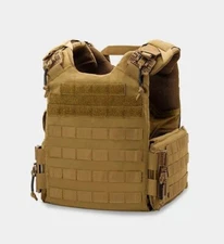 Ace Link USA Quadrelease 2.0 Tactical Vest Plate Carrier 10x12 - Brown LG - New