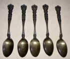 antique 1900 lot of 5 Gorham sterling silver Buttercup demitasse spoons spoon