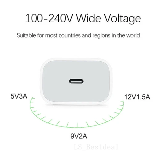 20W USB Type-C Wall Adapter PD Power USB-C Fast Charger For iPhone 16 15 Series - Picture 6 of 15