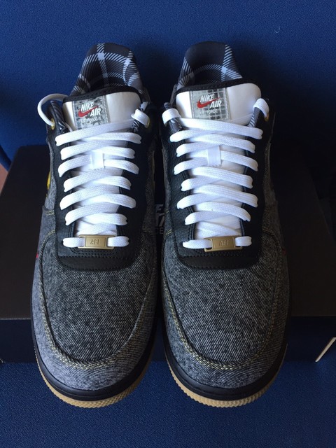Nike Air Force 1 '07 LV8 Black DENIM MultiColor CAMO Mini Swoosh GUM Dunk SB 12 | eBay
