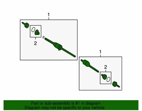 Ford Five Hundred Montego 2005-07 3,0 L delantero derecho 2x2 conjunto de eje OEM Foto 2 de 2