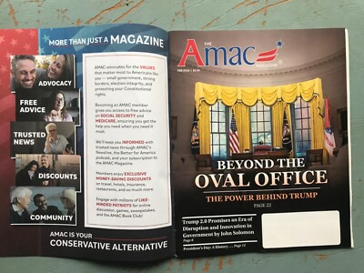 Amac Magazine Feb 2025 Rare  Special Issue Trump Oval Office Government 