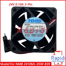 For NMB 2410ML-05W-B39 Double Ball Drive Cooling Fan 24V 0.10A 3Pin 60 60 25mm