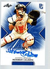 2021 Leaf Perfect Game Showcase Autographs Blue #BANC1 Nehomar Caldera 15/15