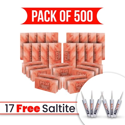 500 Himalayan Salt Bricks Bulk Pack for Spa Sauna (8x4x2 ) + FREE 17 Salt Glue!