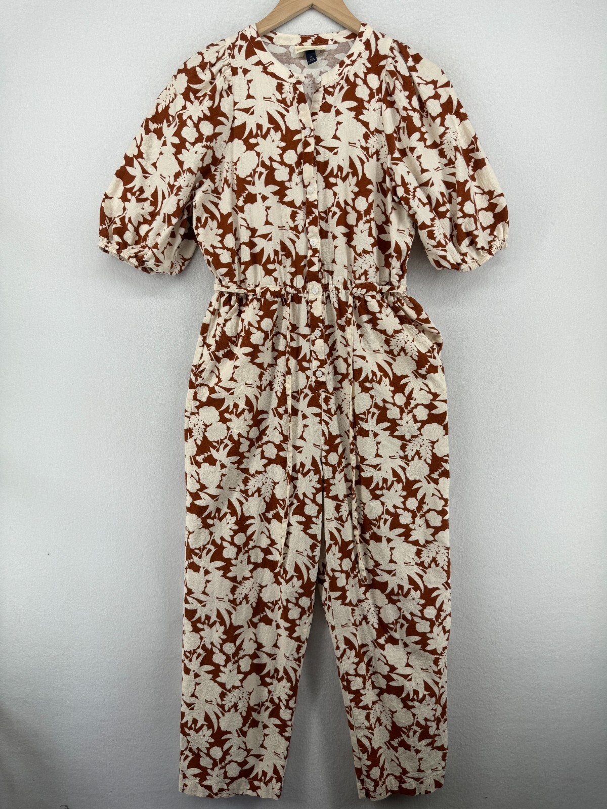 UNIVERSAL THREAD Jumpsuit XS Button Up Floral Puf… - image 1