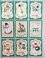 9 Retro Style Christmas Handmade Pocket Letter Cards Journals Scrapbooks Crafts