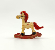 Vintage Rocking Horse Nursery Toy Dollhouse Miniature 1:12 Hand Painted