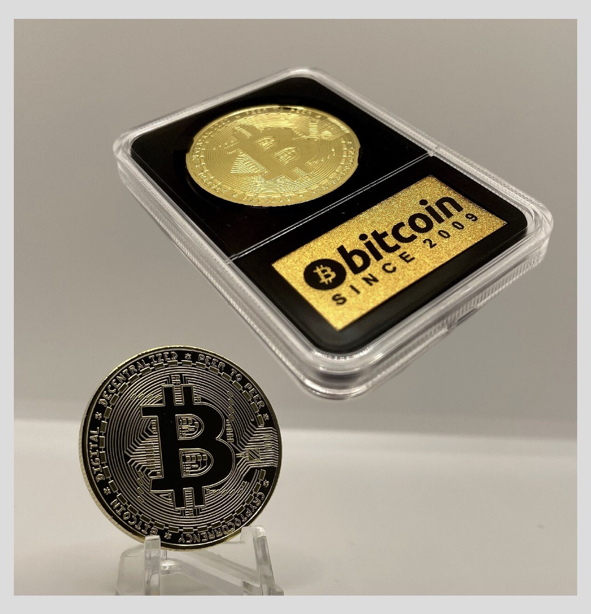 BITCOIN- Limited Edition Display Case / Cryptocurrency￼ PLUS $Free$ Crypto  Coin | eBay