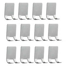 12/36PC Stainless Steel Holder Set - Adhesive Wall-Mounted Hooks For Razor HOT