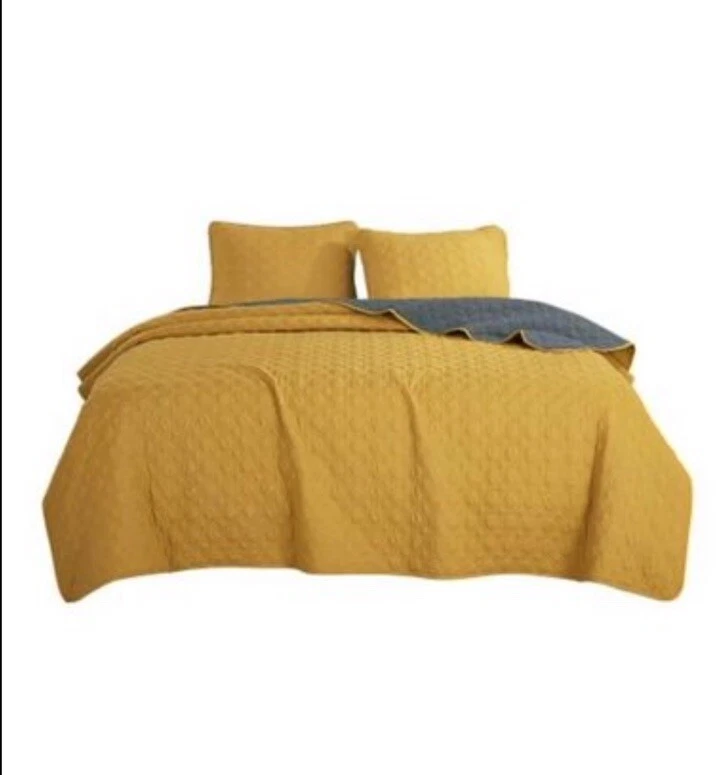 Комплект постельного белья из 3 предметов тисненое стеганое покрывало королевский и королевский размер покрывало - Изображение 2 из 4