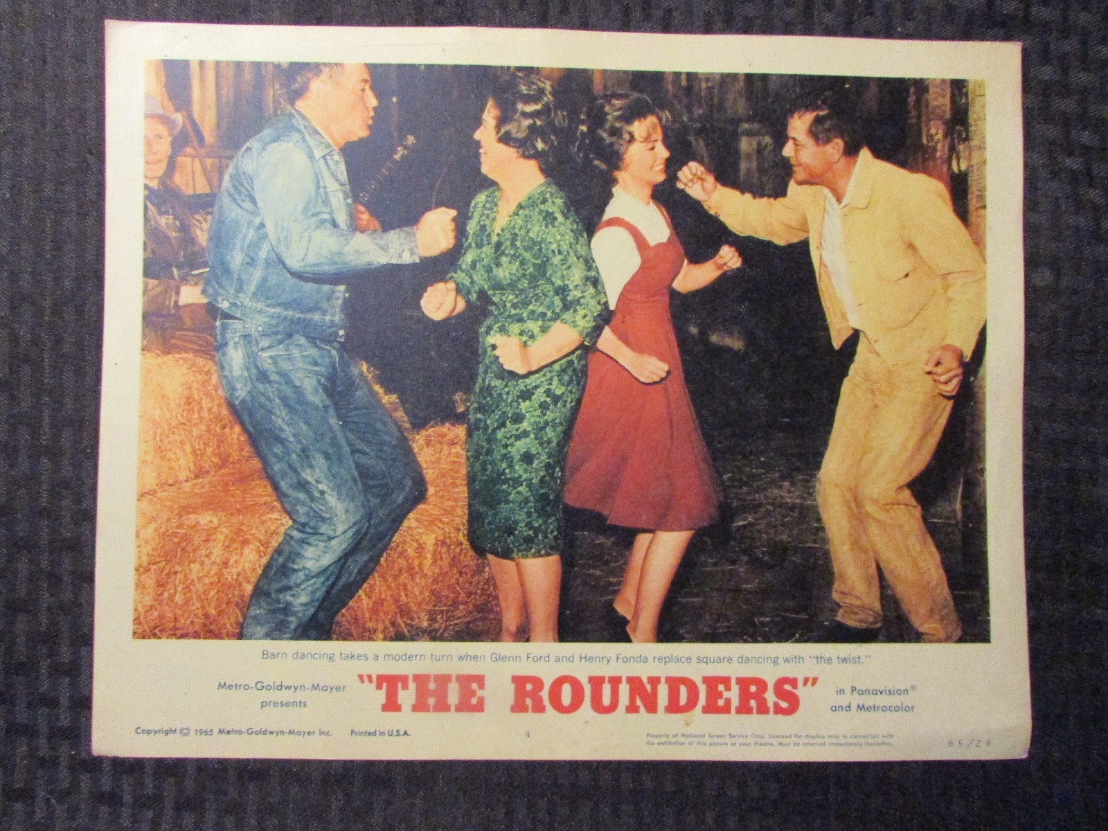 1965 THE ROUNDERS Original 14x11 Lobby Card #4 VG 4.0 Glenn Ford Henry ...