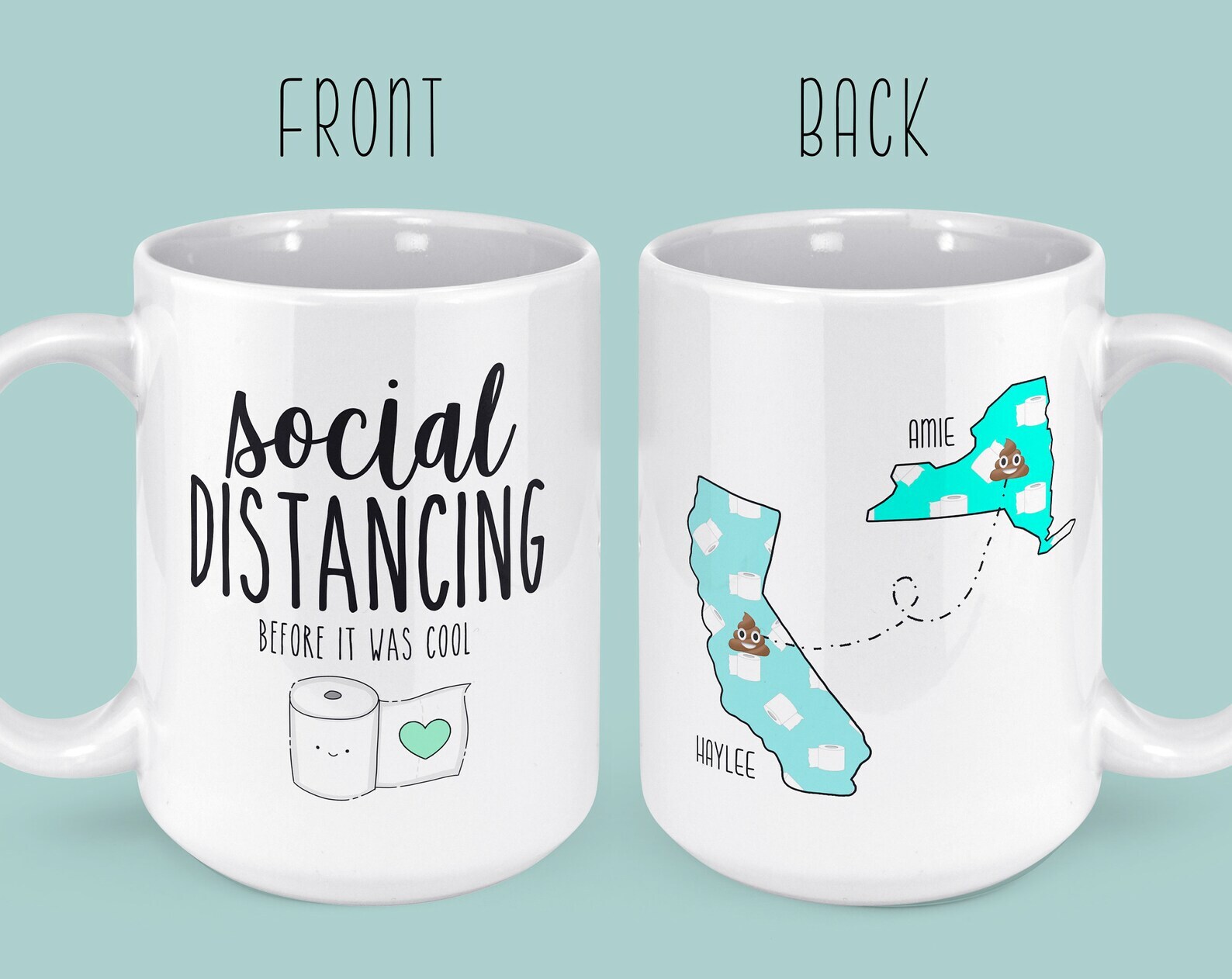 Funny Quarantine Mug Social Distancing Cup Long Distance Friendship Coffee Mug