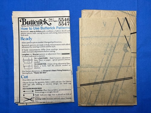 Butterick Sewing Pattern 5546 Misses Womens 80s Jumper Size 12 FF UNCUT - Picture 3 of 3