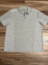 Tommy Bahama Island Zone Polo Golf Shirt Men s XL Gray Heather Performance