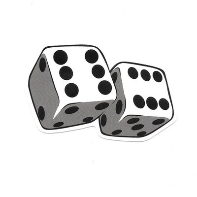 Lucky Dice Vinyl Sticker Gambling Game Decal Retro Tattoo Art Laptop Skateboard