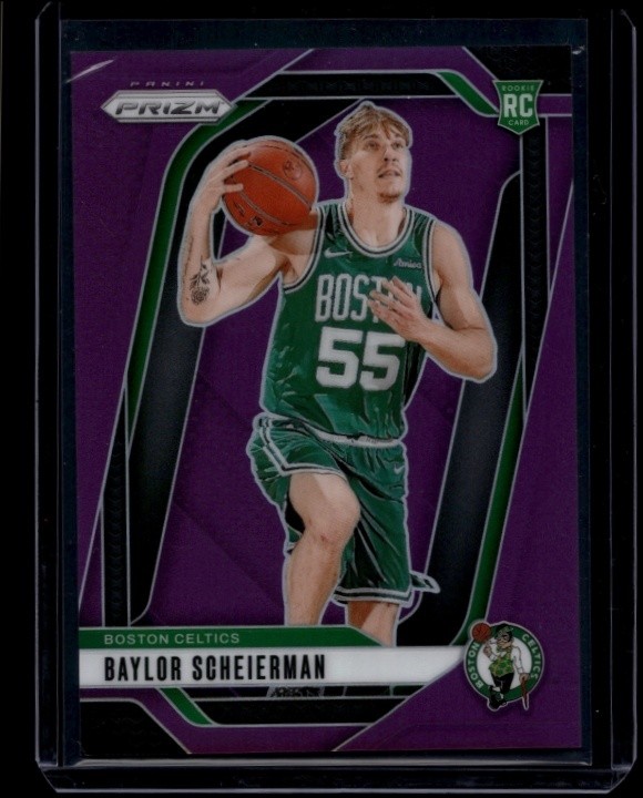 2024-25 Panini Prizm Basketball Baylor Scheierman #236 RC Rookie Purple /99
