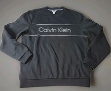 Calvin Klein Black Spell Out Sweatshirt White Letters Men  s Medium
