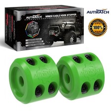 Autmatch Winch Cable Hook Stopper Fits Wire Synthetic Ropes For Atvutv Green Autmatch Winch Cable Hook Stopper Fits Wire Synthetic Ropes For Atvutv Green