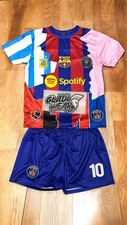 Messi Fan Inspired Tribute Shirt  Hand-Stitched  Multi-Team Career Design