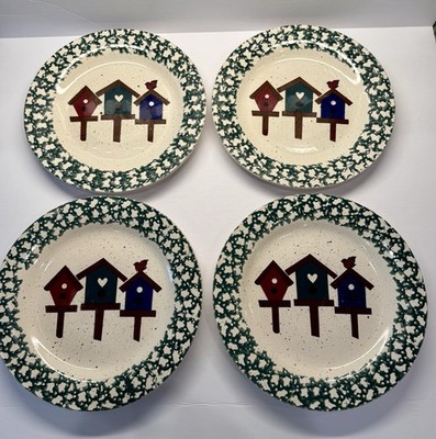 Vintage GIBSON DESIGNS  Bird House  Stoneware 5 Piece LOT