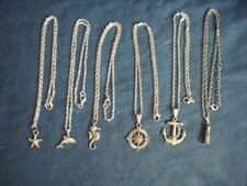 Konvolut 6 x Kinder Halskette mit Anhang- Silber / Neu.  1