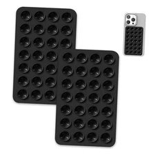 2 Pack Suction Cup Phone Case Mount Double-Sided,Silicon Sticky Phone Stand 