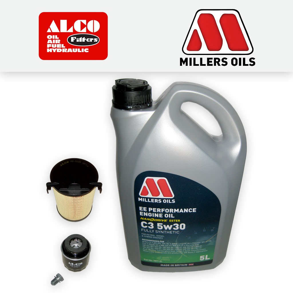 SERVICE KIT for SEAT ALTEA 5P 1.4 TSI OIL AIR FILTERS +EE OIL (2010-2015)