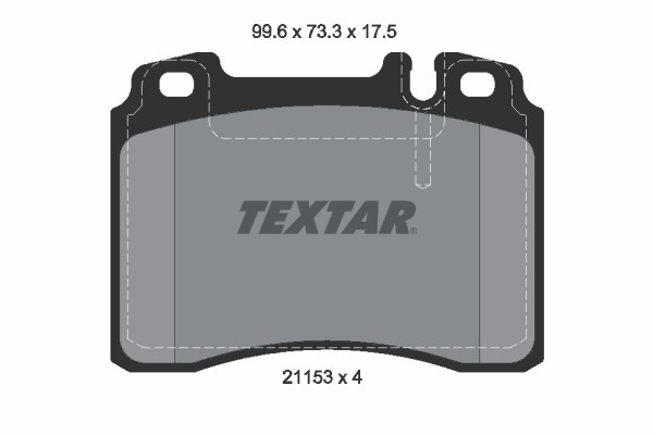 2115307 Textar brake pad set, disc brake for Mercedes-Benz