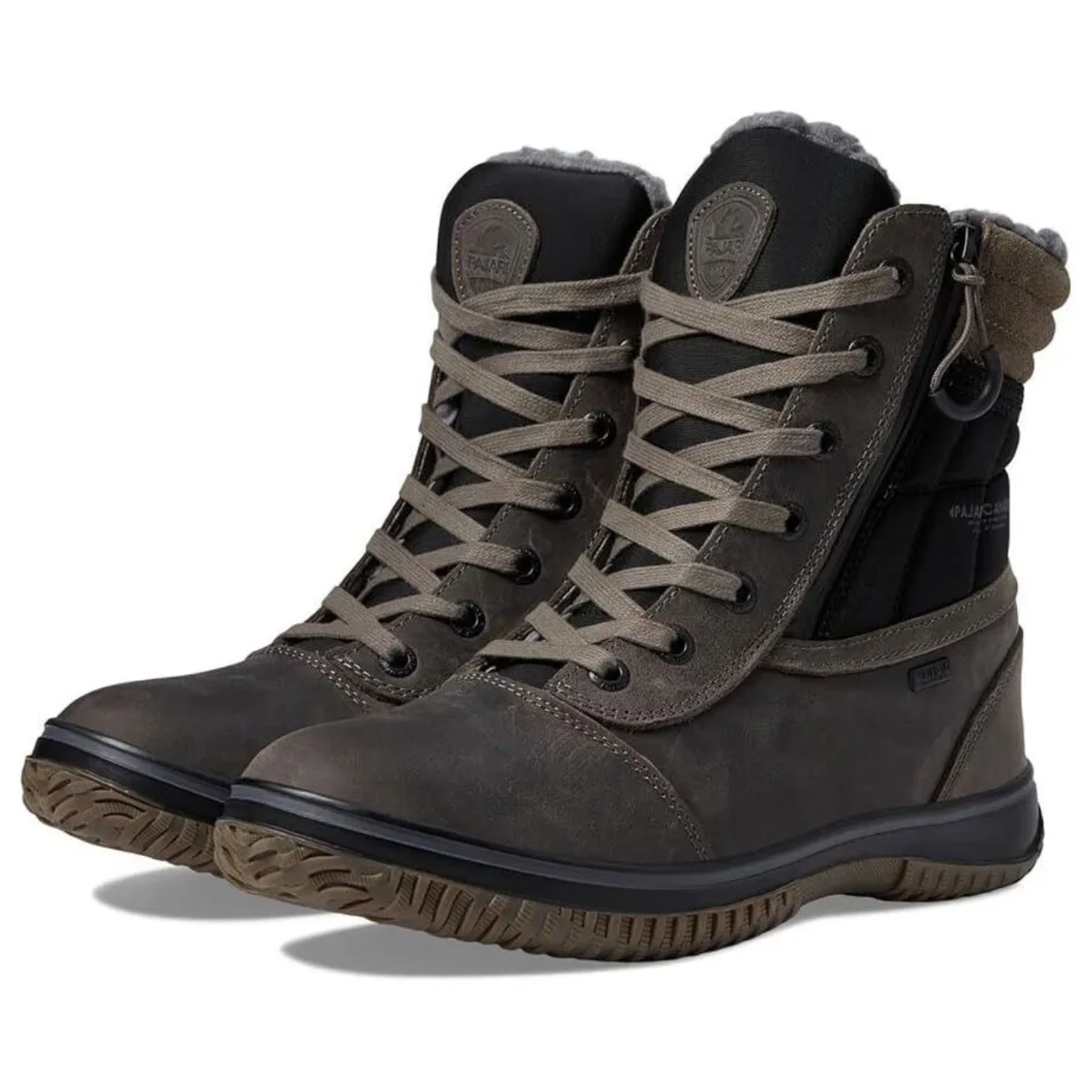 Pajar Canada Trooper 3.0 Snow Boot Men 12 Dark Gray Faux Fur Lined Ankle KHD1519