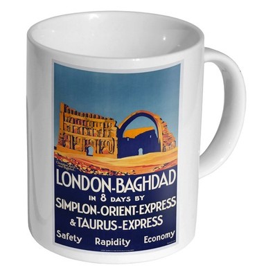 Orient Express London Bagdad 1931 - Keramik Kaffeebecher / Teetasse