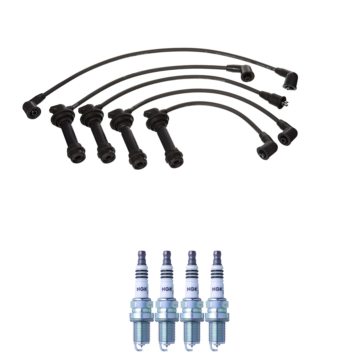 Denso Ignition Wires and NGK Spark Plugs Kit for Toyota MR2 88-89 1.6L L4 4A-GZE