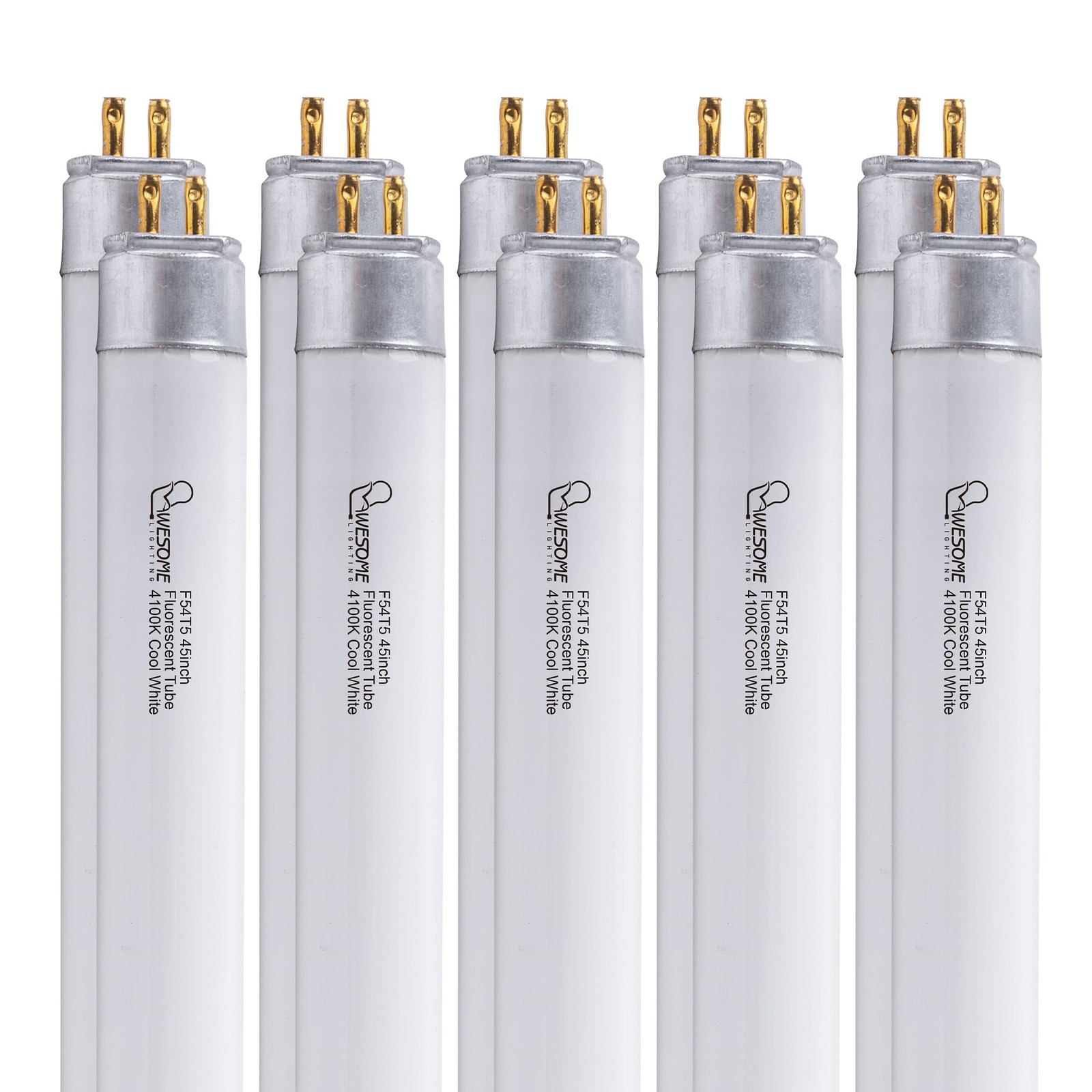 F54T5/841/HO Fluorescent Light Bulb, 46 Inch, T5 54 Watt Tube, 4100K Cool Whi...