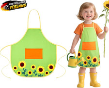 Kinder Gartensch&uuml;rze mit Sonnenblumen, verstellbar, f&uuml;r Mottopartys & Feste