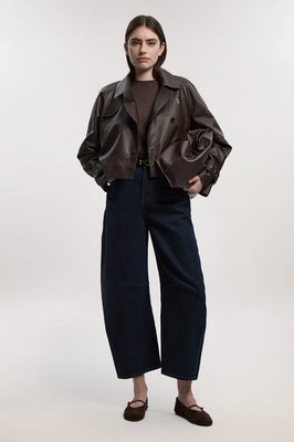 Karen Millen Barrel Leg Jeans Damen Relaxed Luxe Jeans
