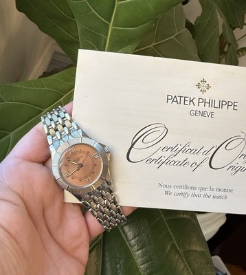 Patek Philippe Neptune 5080 Stainless Steel Salmon  Dial 36mm Watch Box Papers