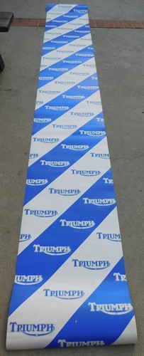 VINTAGE TRIUMPH MOTORCYCLE PROMOTIONAL DEALER WALL PAPER 1950s 60s POSTER BANNER
