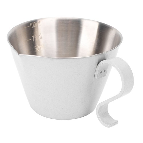 HG Stainless Steel Coffee Measuring Cup Double Scale V Shaped Spout 100ML Milk - Picture 9 of 24