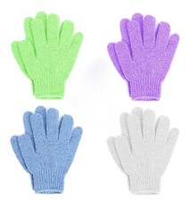 Exfoliating Bath Gloves, Pack of 4 4 Pairs, 4