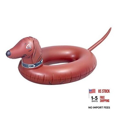 Wiener Dog Party Tube Inflatable Raft, Float in Style (for Adults and Kids)