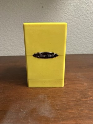 Ultra Pro Gaming Satin Tower Deck Box Lemon Yellow Premium Hard Shell Snap Fit
