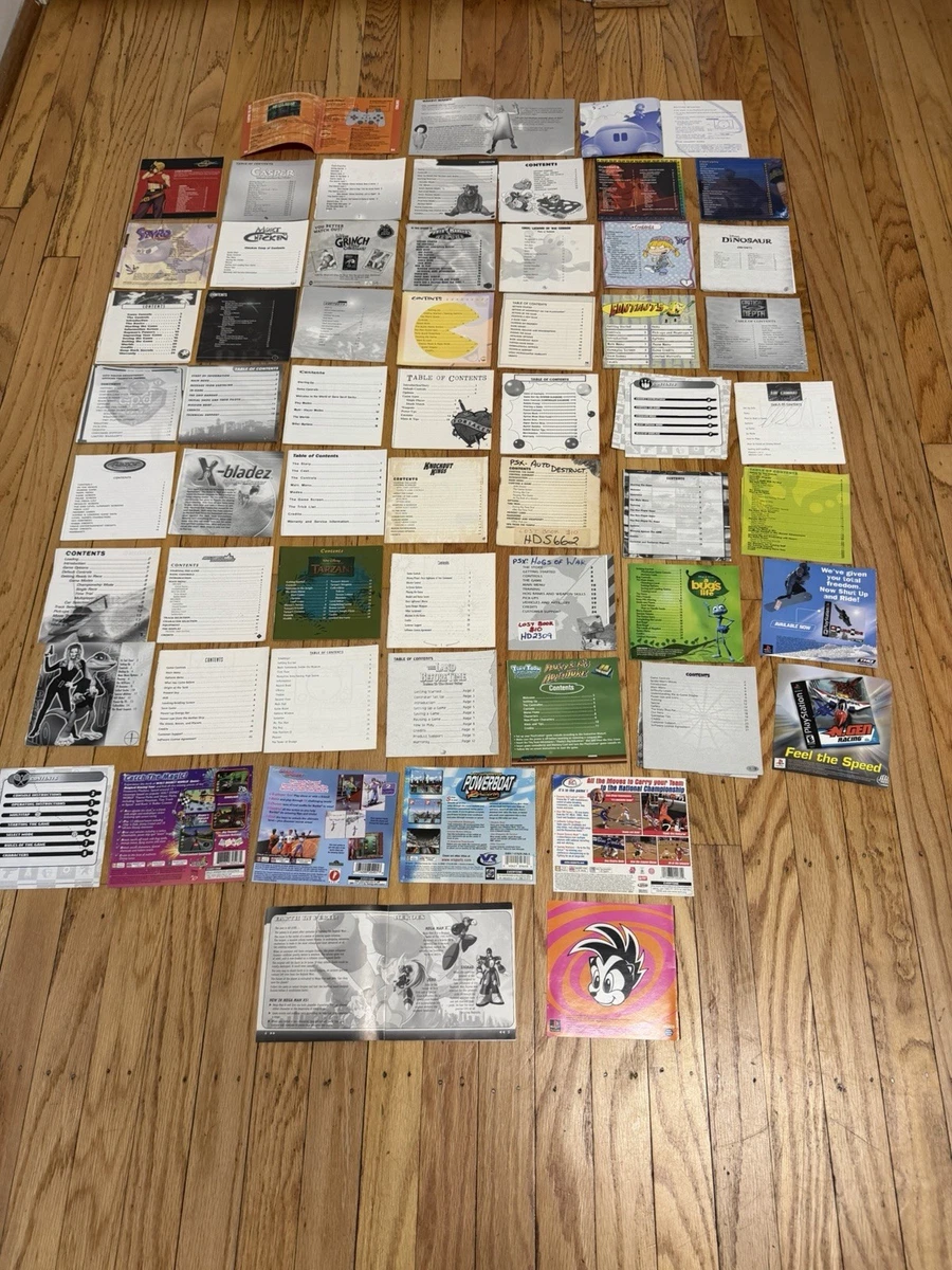 Sony PlayStation 1 Manuals, Inserts & Box Art in English for sale