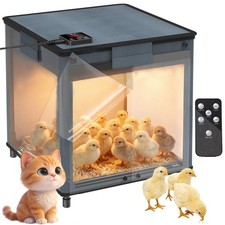 Brooder Box for Chicks, 4-in-1 Chick Starter 3.0"L x 12.8"W x 13.5"H, Grey