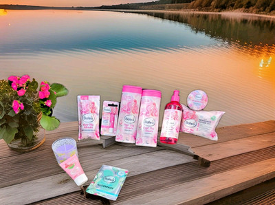 7 Stück Wellness Pflege Beauty Set + Gratis Geschenk Duschen Blumig Schwäne