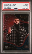 2022 Select WWE Gable Steveson Red & Blue Rookie RC #208 PSA 10