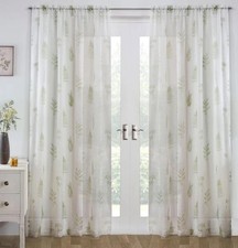 Luxury Quality  Slot Top Voile Curtain Panels Assorted Designs and Drops