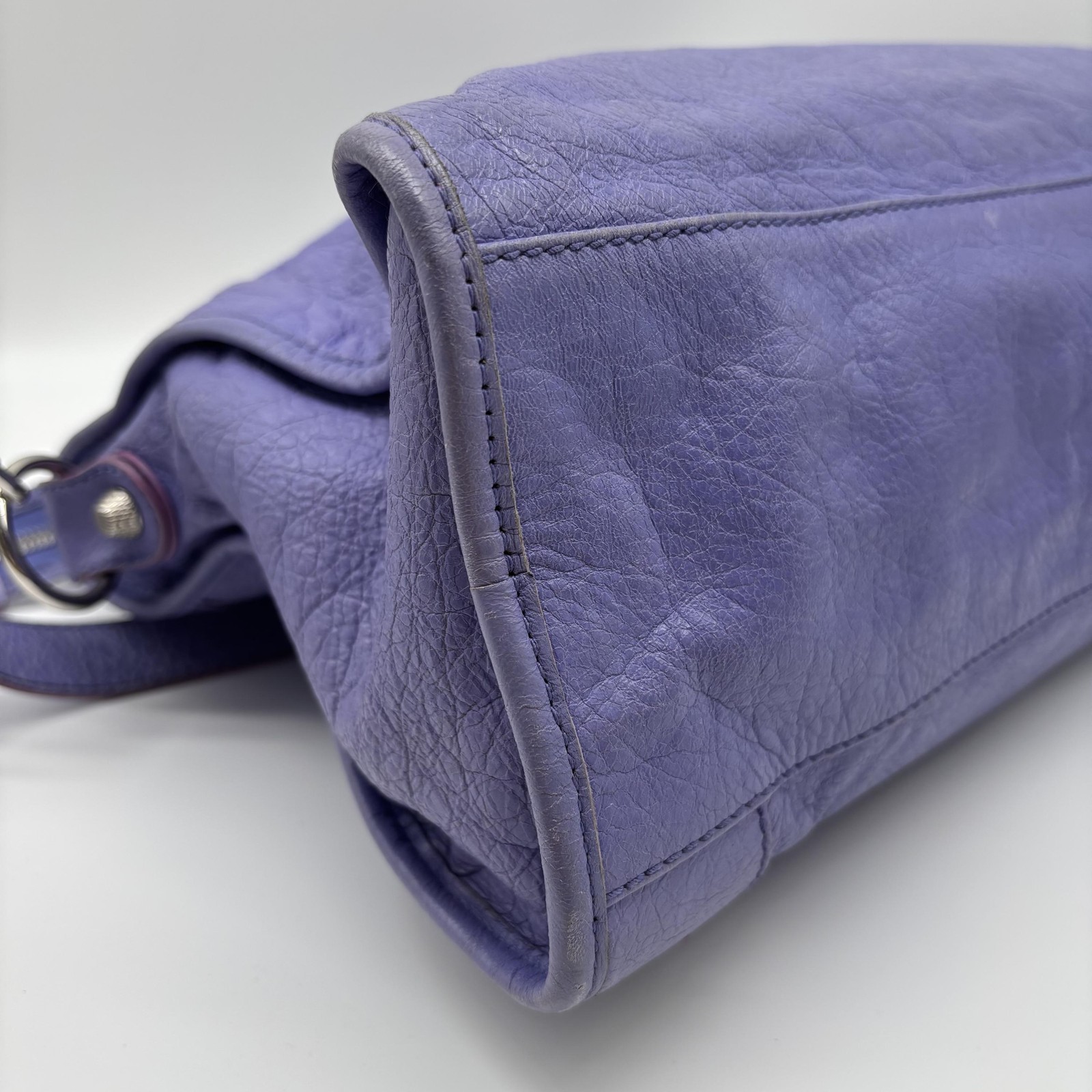Purple Leather City Bag With Hardware - ## image 4