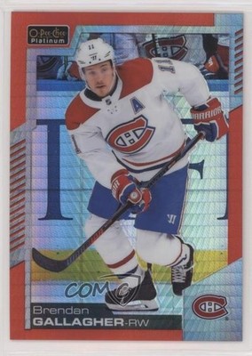 2020-21 O-Pee-Chee Platinum Red Prism 47/199 Brendan Gallagher #128 0v8d