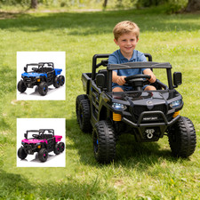 24V 440W Kids Ride On Car Six-wheel Electric Dump Truck 4WD Anti-Collision Bar