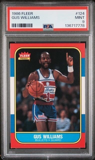 1986 Fleer #124 Gus Williams - PSA 9